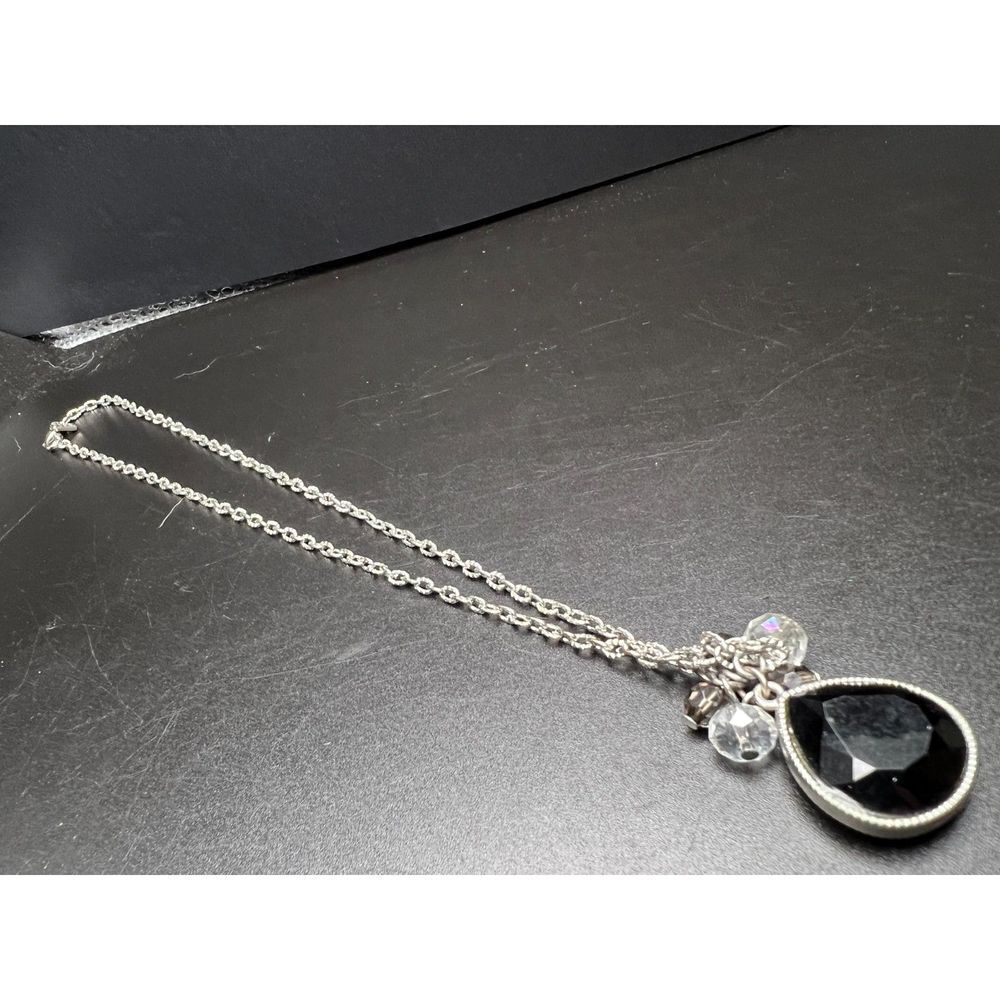 Banana Republic Black Teardrop Necklace